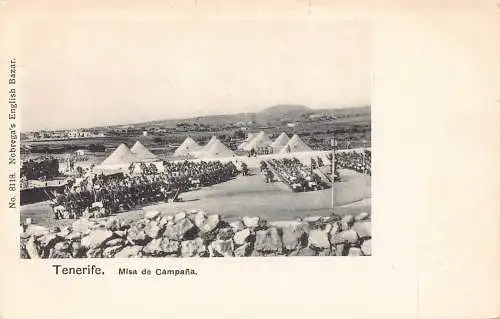 Spanien Teneriffa Misa de Campana Militär Infanterie Vintage Postkarte