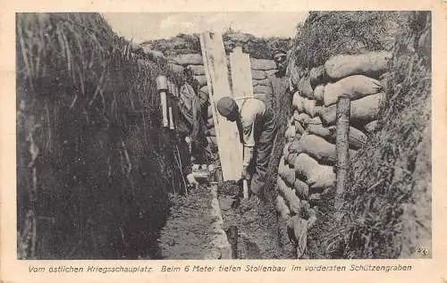 L465 Deutschland 1917 Bundeswehr Ostfront Schützengräben Feld Postkarte