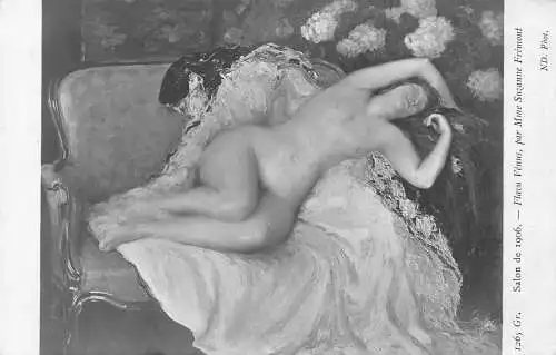 L466 Salon de 1906 Flava venus von Suzanne Fremont Akt gewagte Kunst Postkarte