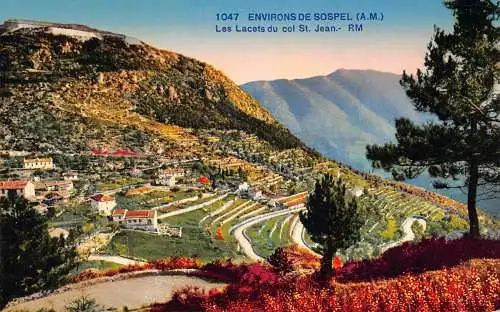 A682 Frankreich Environs de Sospel Lacets du col St Jean Postkarte