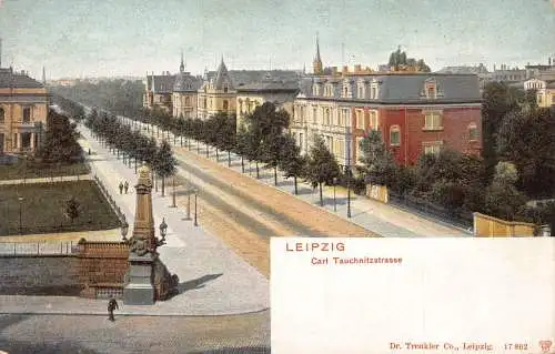 A690 Deutschland Leipzig Carl Tauchnitzstraße Straße Vintage Postkarte