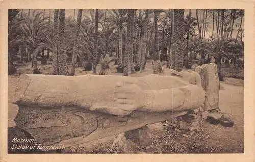 Ägypten Museum of Cairo Statue of Ramses II Vintage Postkarte