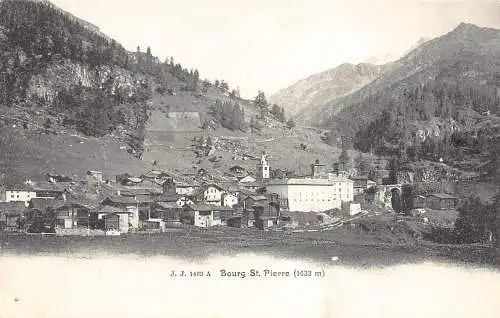 A638 Schweiz Bourg St Pierre Vintage Postkarte