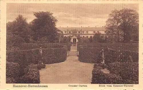 Deutschland Hannover Hannover-Herrenhausen Großer Garten Garten 1922 Postkarte