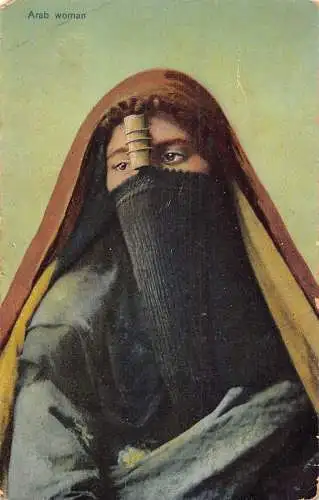 A620 Ägypten traditionelle Tracht arabischer Frau ethnischer Volkstyp Postkarte