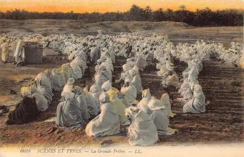 A619 Ägypten Das große Gebet Ethno Vintage Postkarte