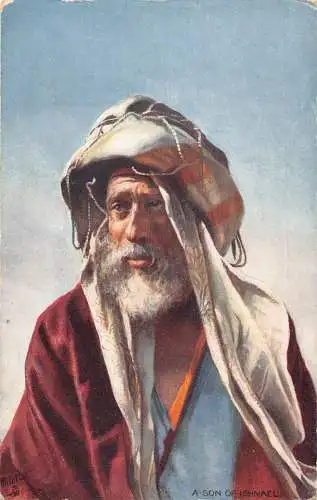 A620 Ägypten Ein Sohn Ismaels Ureinwohner Männer Ethno Portrait Postkarte