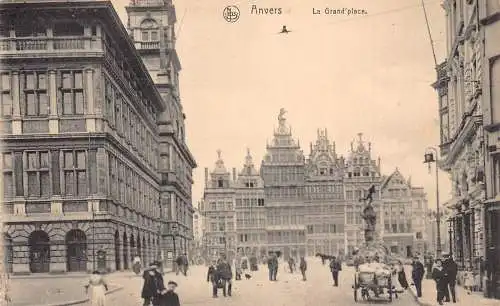 A647 Belgien Anvers Antwerpen Grand Place Vintage Postkarte