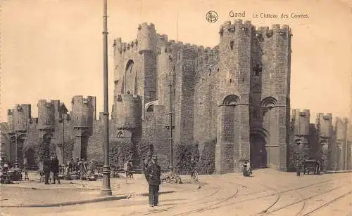 A648 Belgien 1939 Gand Gent Chateau des Comtes Schloss Polizist Postkarte