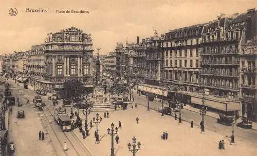 A647 Belgien Brüssel Place de Brouckere Straßenbahn Postkarte