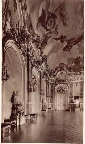 A645 Ungarn Königspalast Hasburg Saal Budapest RPPC Vintage Postkarte