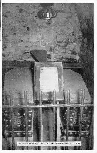 A664 Irland Dublin Brothers Sheares Vault St Michan's Church Vintage Postkarte