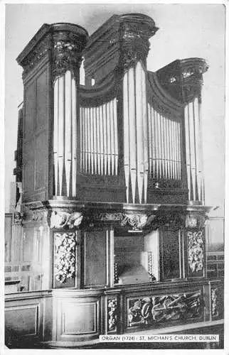 A664 Irland Dublin Orgel St Michan's Church Musikinstrument Vintage Postkarte