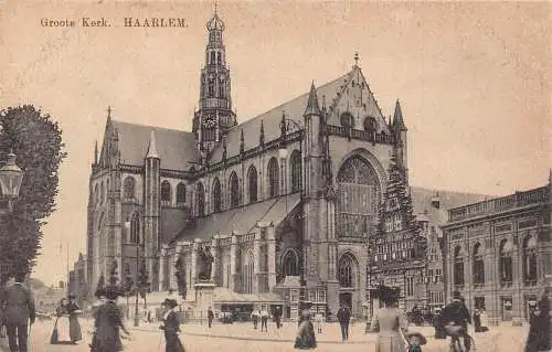 A660 Niederlande Groote Kerk Haarlem Kirche Vintage Postkarte