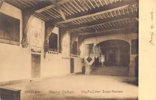 A660 Niederlande Haarlem Voorhal Stadhuis Rathaus Vintage Postkarte