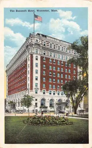 A672 US Massachusetts Worcester Bancroft Hotel Postkarte