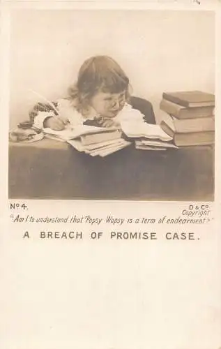 A702 Breach of Promise Fall Verstehen Popsy Wopsy Girl Schreiben Brief Postkarte
