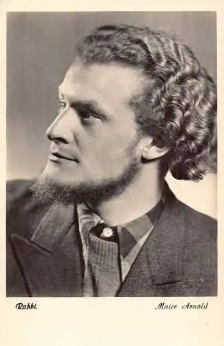 A704 Persönlichkeiten Portrait Rabbi Maier Arnold RPPC Vintage Postkarte