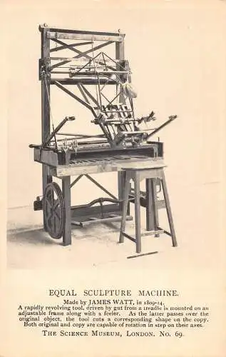 A704 Science Museum London Equal Sculpture Machine Vintage Postkarte