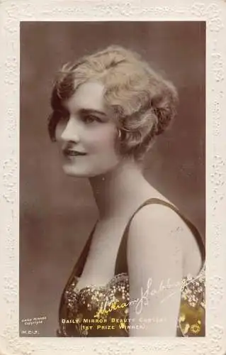 A707 British Beauty 1919 Miriam Babbage Daily Mirror Beauty Contest Postkarte