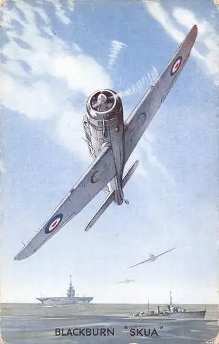 A715 Militär Flugzeug Airplane Blackburn Skua Vintage Postkarte