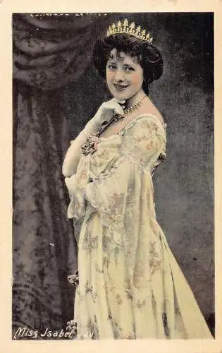 A716 Englische Opernsängerin und Schauspielerin Miss Isabel Jay In Elegant Dress Postkarte