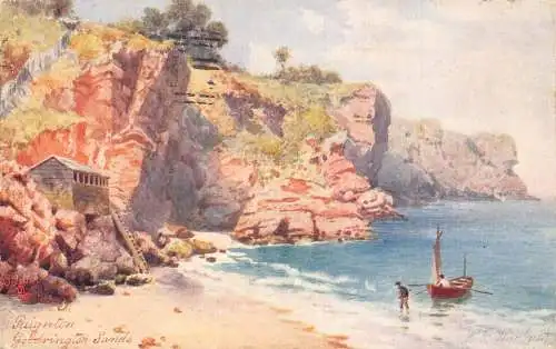 A718 England 1909 Paignton Goodrington Sands Beach Boot Postkarte