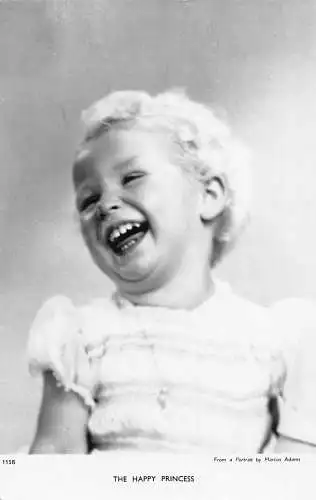 A732 British Royalty The Happy Princess Anne Laughing RPPC Vintage Postkarte
