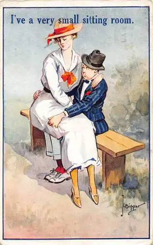 A735 Liebesroman 1924 Frau im Männerschoß Ich habe eine sehr kleine sitzende Postkarte