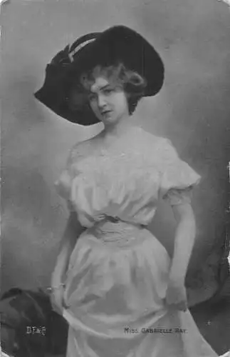 A735 Edwardianische britische Schauspielerin Miss Gabrielle Ray 1907 alte Postkarte