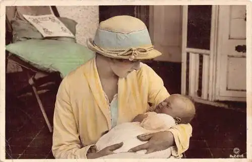 A737 Edwardianische britische Schauspielerin Miss Gladys Cooper und Baby John RPPC Postkarte