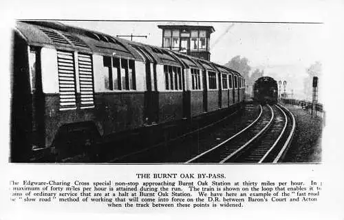 A737 Train Railway The Burnt Oak By-Pass Edgware Charing Cross Vintage Postkarte