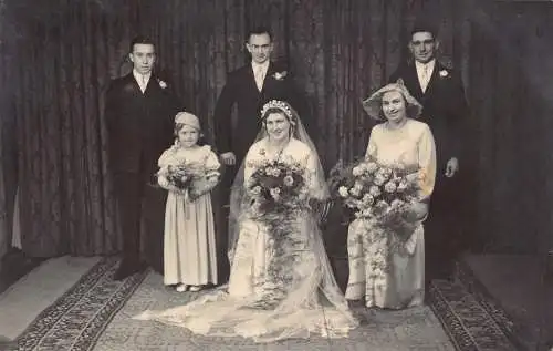 A737 Thomas Studios Echt Foto Poole Hochzeit Paten Mädchen Blumen Postkarte