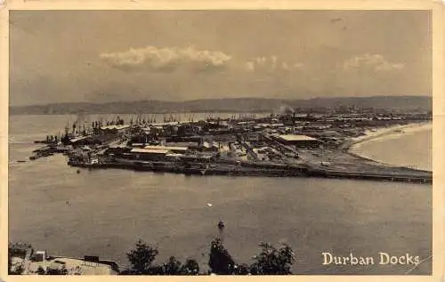 A740 Südafrika Durban Docks Vintage Postkarte