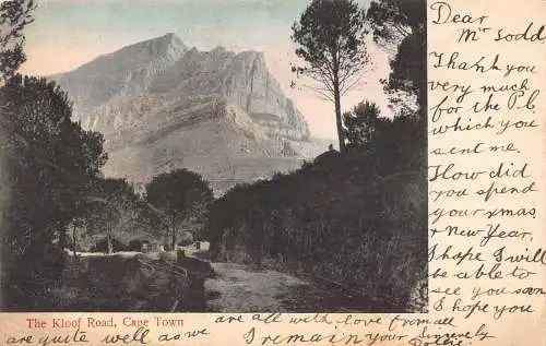 A742 Südafrika Kapstadt Kloof Road Mountain Vintage Postkarte