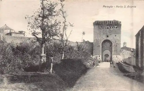 A746 Italien Perugia Porta S Angelo Tor Vintage Postkarte