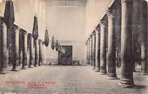 A749 Israel Bethlehem Native Church Vintage Postkarte