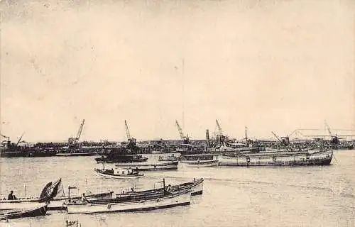 L481 Mosambik Companiha de Mocambique Hafen Schiffe Boote Vintage Postkarte