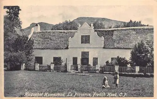 A750 Südafrika Hugenottengehöft La Provence Französische Hoek Mädchen Postkarte