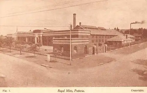 A750 Südafrika Royal Mint Pretoria Industrie Vintage Postkarte