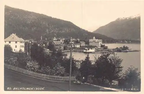 A751 Norwegen Balholm Balholmen i Sogn RPPC Postkarte