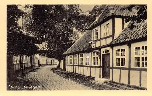 A751 Dänemark Ronne Laksegade Vintage Postkarte