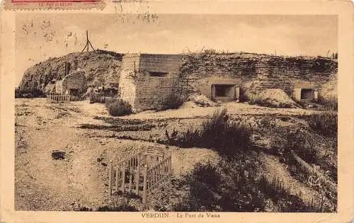 A753 Frankreich 1936 Festung Verdun Fort de Vaux Vintage Postkarte