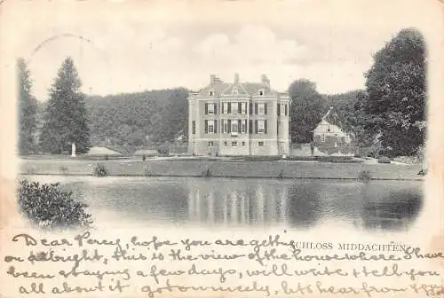 A754 Niederlande Schloss Middachten Schloss Vintage Postkarte