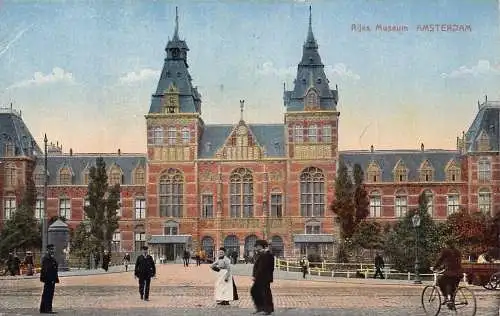 A754 Niederlande 1922 Rijks Museum Amsterdam Fahrrad Oldtimer Postkarte