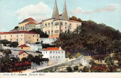 A756 Portugal Cintra Palacio Real Palace Vintage Postkarte