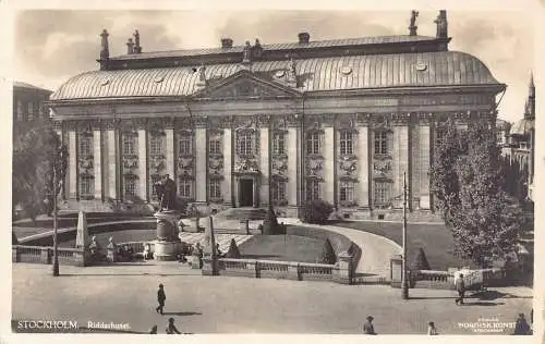 A756 Schweden Stockholm Riddarhuset Rathaus RPPC Vintage Postkarte
