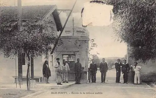 A756 Tunesien 1908 Baie Ponty Bizerte Entree Defense Mobile Matrose Marine Postkarte