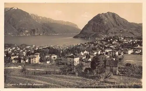 A759 Schweiz Lugano e Monte San Salvatore Vintage Postkarte