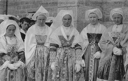 L482 Frankreich Bringnogan Plouenour Trez Frauen Kostüm Ethno Vintage Postkarte